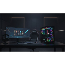 Modecom Case PC VOLCANO STELLAR PLUS ARGB MIDI NF Black