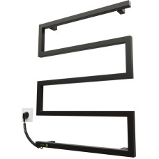 Kosser Electric towel rail Zeta 685x550 EL, with timer, black (cable left)