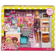 Mattel Lalka Barbie Mattel - Zestaw supermarket (FRP01)