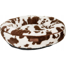 Pets Collection Legowisko dla psa, wz�r ciemnobr�zowe krowie �aty, 65*65*18cm, z zamkiem