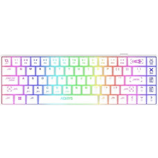 Aqirys Klawiatura AQIRYS AQIRYS Klawiatura mechaniczna 65%/68 klawiszy Dual Mode: Wirelles&BT+Wired MIRA 2.0 white