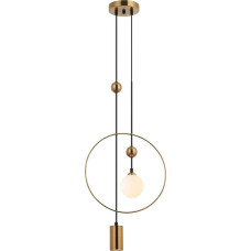 Italux Lampa wisząca Italux Wisząca lampa Trosti PND-428892-BRO Italux do kuchni mosiądz