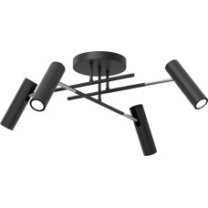 Luminex Axion 4448 plafon lampa sufitowa 4x8W GU10 czarny/chrom