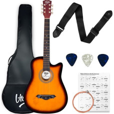 V-Tone V-TONE AG ONE SB gitara akustyczna 4/4 sunburst do nauki dla początkujących kostki pasek zapasowe struny pokrowiec akordy zestaw