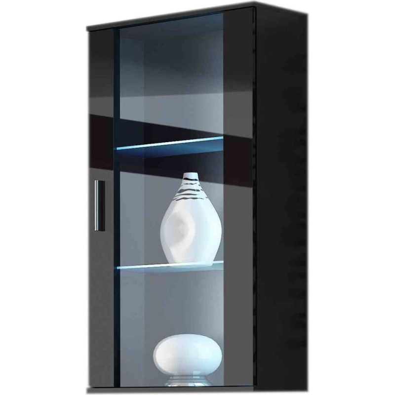 Cama Meble Cama hanging display cabinet SOHO black/black gloss