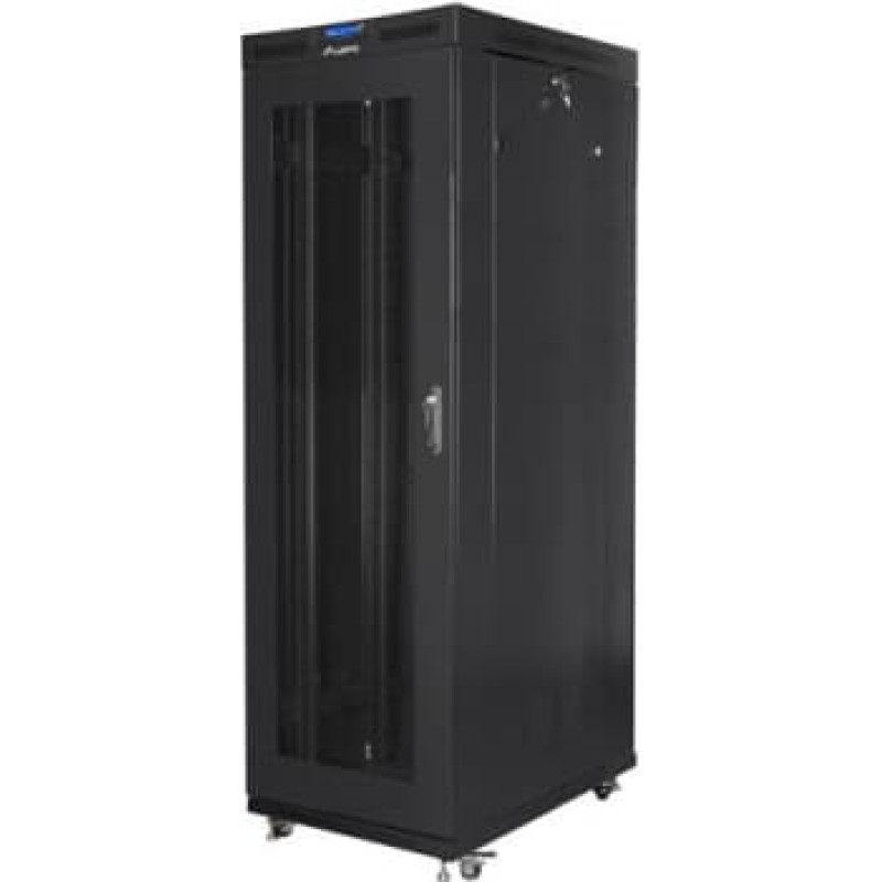 Lanberg Rack cabinet 19-inch standing 42U 800x1200 black, perforated doors, LCD (flat pack) V2