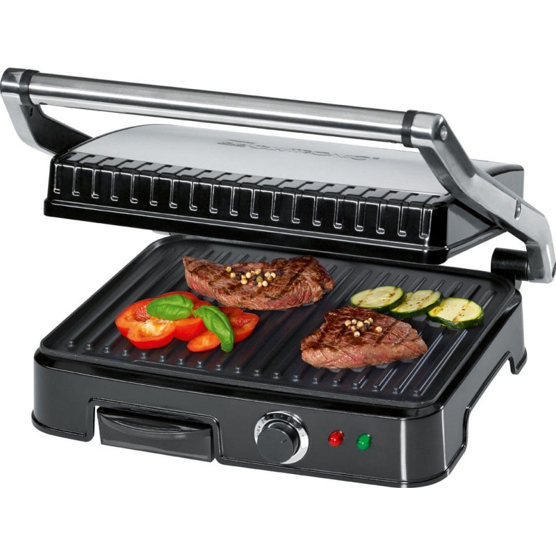 Clatronic KG 3487 electric grill (2000W table-top, black and silver)