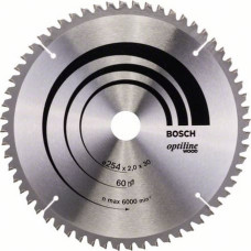 Bosch Tarcza pilarska Optiline Wood 254 x 30mm 60z (2608640436)