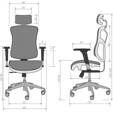 Diablo Chairs Krzesło biurowe Diablo Chairs V-Basic Czarne Szare