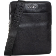Guess , Scala, Flat Top Zip, Textile Crossbody Bag, Black, For Men For Men
