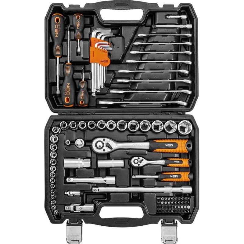 NEO Work tool and accessory set NEO, 1/2'', 1/4'', 100 pcs.