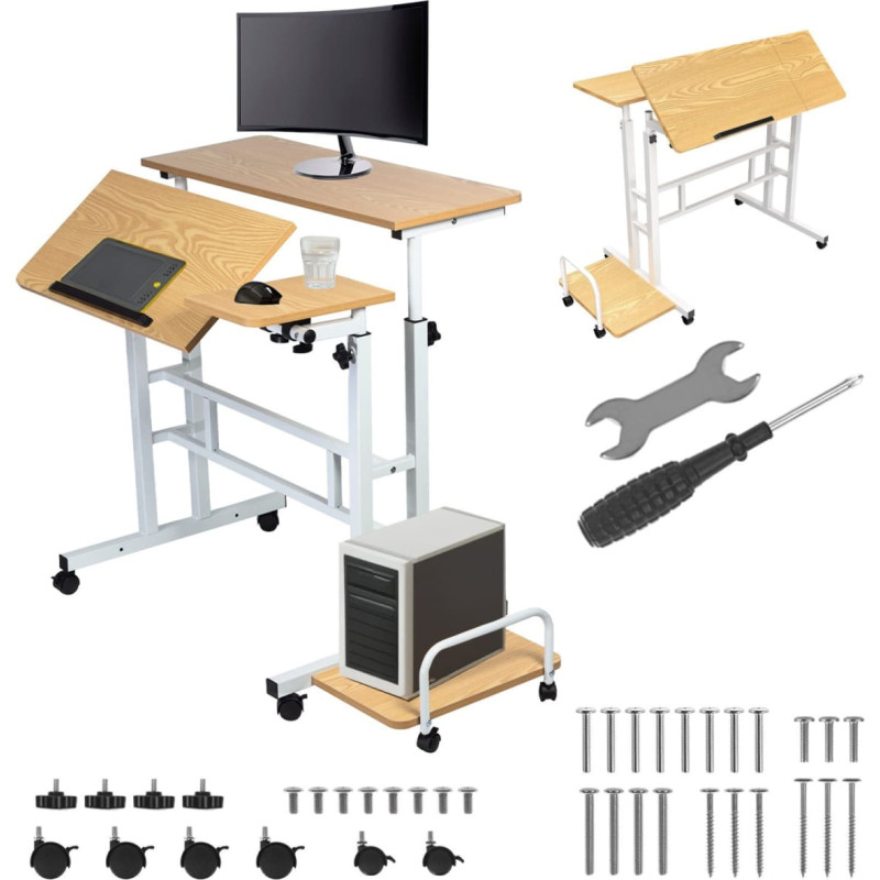 Maclean Mobilne biurko stolik na laptop Maclean MC-124 W