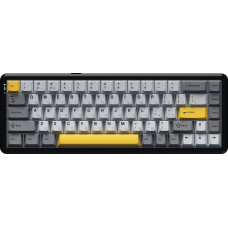 Ajazz Klawiatura gamingowa bezprzewodowa mechaniczna AK680 MAX (8+8K) Magnetic Switch-Black-Gray-Yellow Keycaps-RGB -Aluminum Positioning Plate-3 Model Version