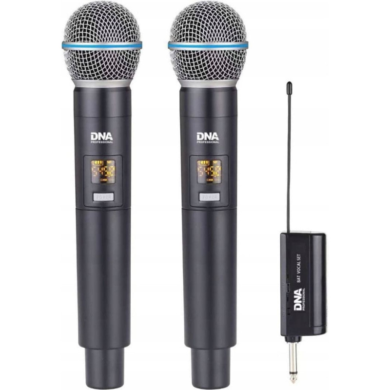 DNA Mikrofon DNA BAT DUAL VOCAL SET zestaw bezprzewodowy akumul