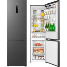 TCL Refrigerator | RC382BXC0EU | Energy efficiency class C | Free standing | Combi | Height 203 cm | No Frost system | Fridge net capacity 265 L | Freezer net capacity 117 L | Display | 35 dB | Inox