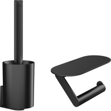 Hansgrohe Toilet brush and toilet paper holder set WallStoris 27969670, matt black