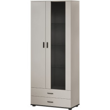 Cama Meble Cama S6 SOHO display cabinet 80x41x192 cashmere + black