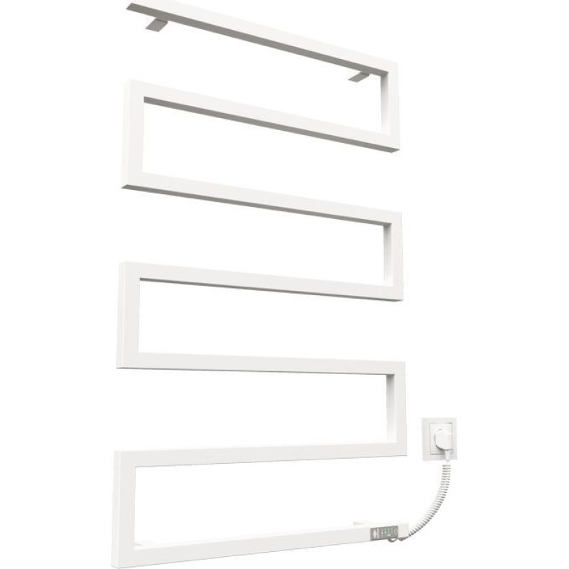 Kosser Electric towel rail Zeta 900x550 ER, with timer, white (cable on the right)