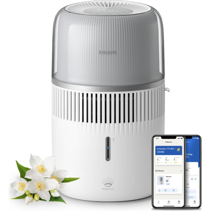 Philips 5000 series HU5710/00 oro drėkintuvas Garinis 4,5 L Balta 14,1 W