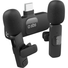 Noname Mikrofony krawatowe SBS z odbiornikiem USB-C 2szt. - czarne