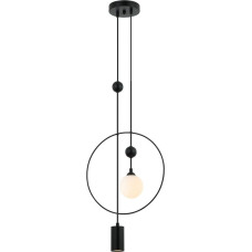 Italux Lampa wisząca Italux Lampa wisząca Trosti PND-428892-BK Italux do salonu koło czarne