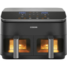 Cosori Dual Basket Chef Edition Kahekohaline 8,5 l Eraldiseisev 1750 W Kuuma&otilde;hu frit&uuml;&uuml;r Must, H&otilde;be
