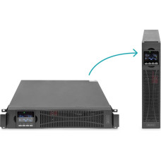 Digitus OnLine UPS, rack/tower, 3000VA, 3000W, LCD, 8 x C13, 1 x C19, RS-232, USB, SNMP card (optional), relay card (optional)  Digitus | OnLine UPS | DN-170096, 3000 VA / 3000 W | 3000 VA | 3000 W | V | C20