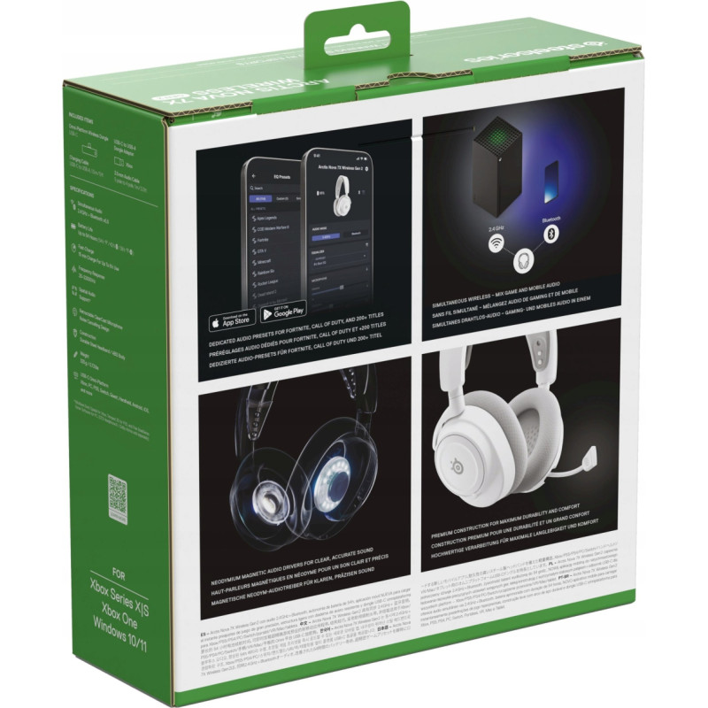 Steelseries Słuchawki SteelSeries Arctis Nova 7X Wireless Gen 2 Zestaw słuchawkowy Bezprzewodowy Opaska na głowę Gaming Bluetooth Biały