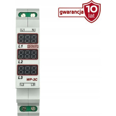 Pollin Wskaźnik napięcia 3-fazowy 100-260V AC cyfrowy WP-3C