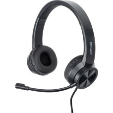 Lindy Słuchawki Lindy 20439 słuchawki/zestaw słuchawkowy Przewodowa Opaska na głowę Biuro/centrum telefoniczne USB Type-C Czarny