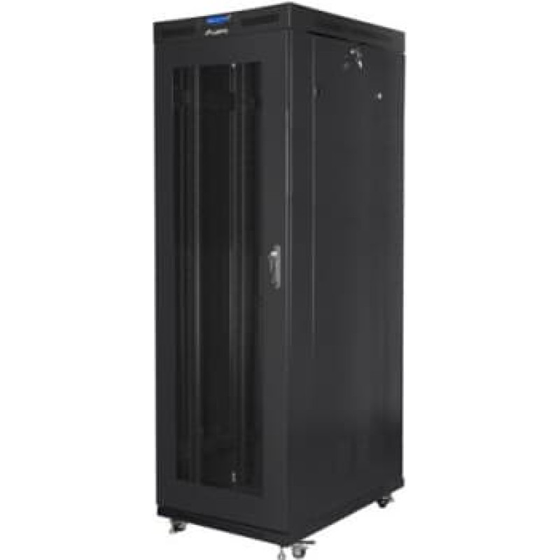 Lanberg Installation standing cabinet rack 19-inch 800x1000 black perforated door LCD (Flat pack)
