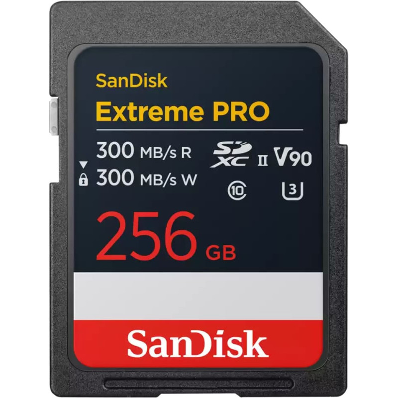 Sandisk m&auml;lukaart SDXC 256GB Extreme Pro UHS-II V90