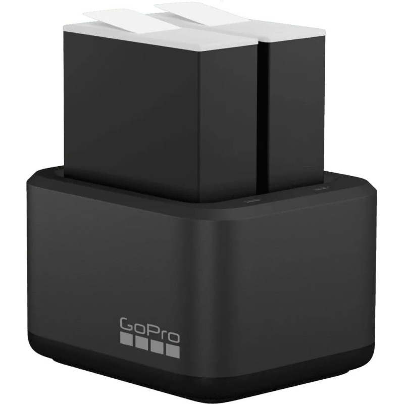 Gopro battery charger + 2 Enduro batteries Hero9/1011/12 Black