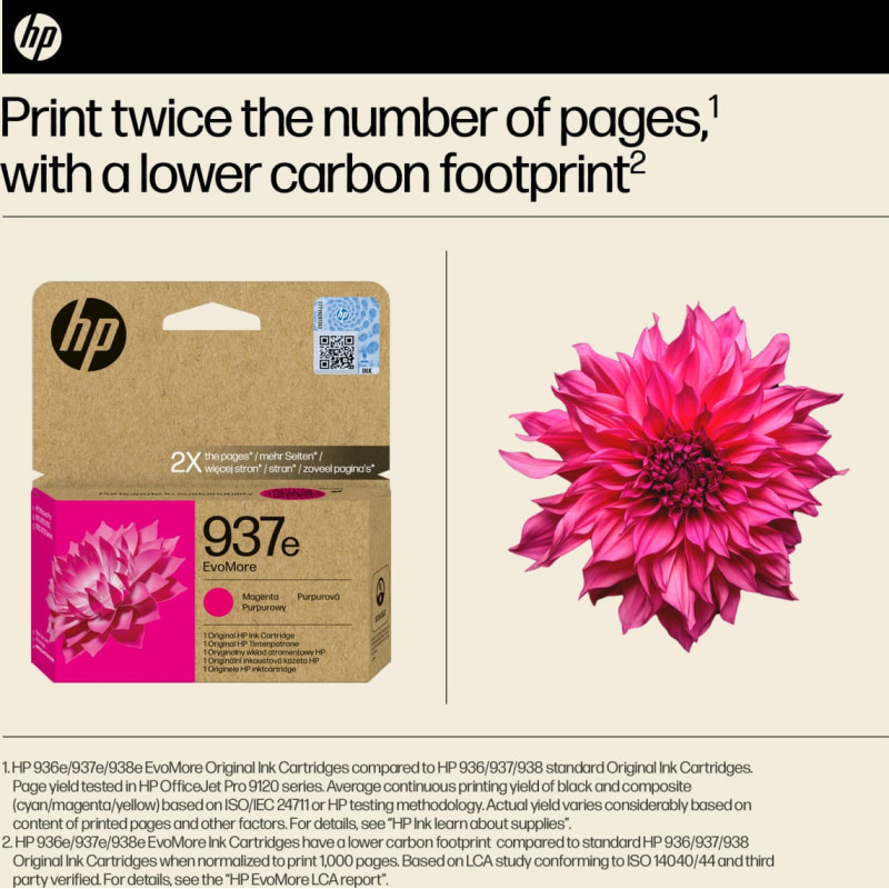 HP 937e EvoMore Magenta Original Ink Cartridge