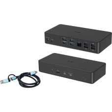 I-Tec CADUAL4KDOCKPD2 s&uuml;learvuti dokk ja pordireplikaator Juhtmega &uuml;hendatud USB 3.2 Gen 1 (3.1 Gen 1) Type-C Must