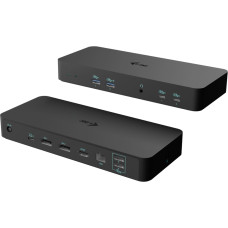 I-Tec C31INTGTRI4KDOCPDCH s&uuml;learvuti dokk ja pordireplikaator Juhtmega &uuml;hendatud USB 3.2 Gen 1 (3.1 Gen 1) Type-C Must