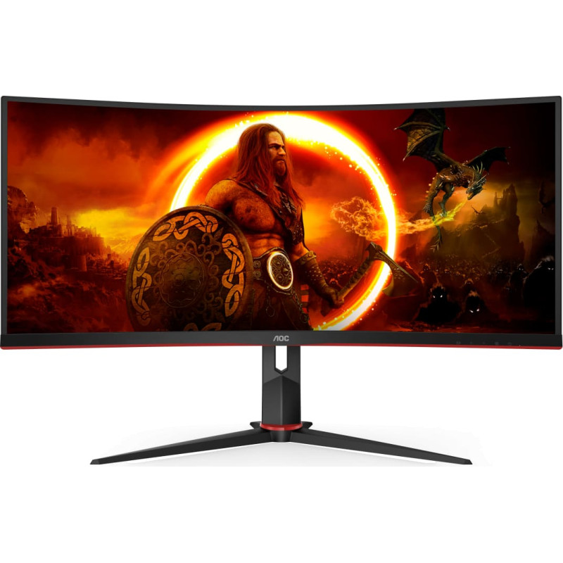 AOC G2 CU34G2XP kompiuterio monitorius 86,4 cm (34") 3440 x 1440 pikseliai UltraWide Quad HD LED Juoda, Raudona