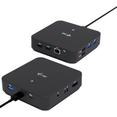 I-Tec USB-C DP Dual HDMI Docking Station with Power Delivery 100 W Juhtmega &uuml;hendatud USB 3.2 Gen 2 (3.1 Gen 2) Type-C Must