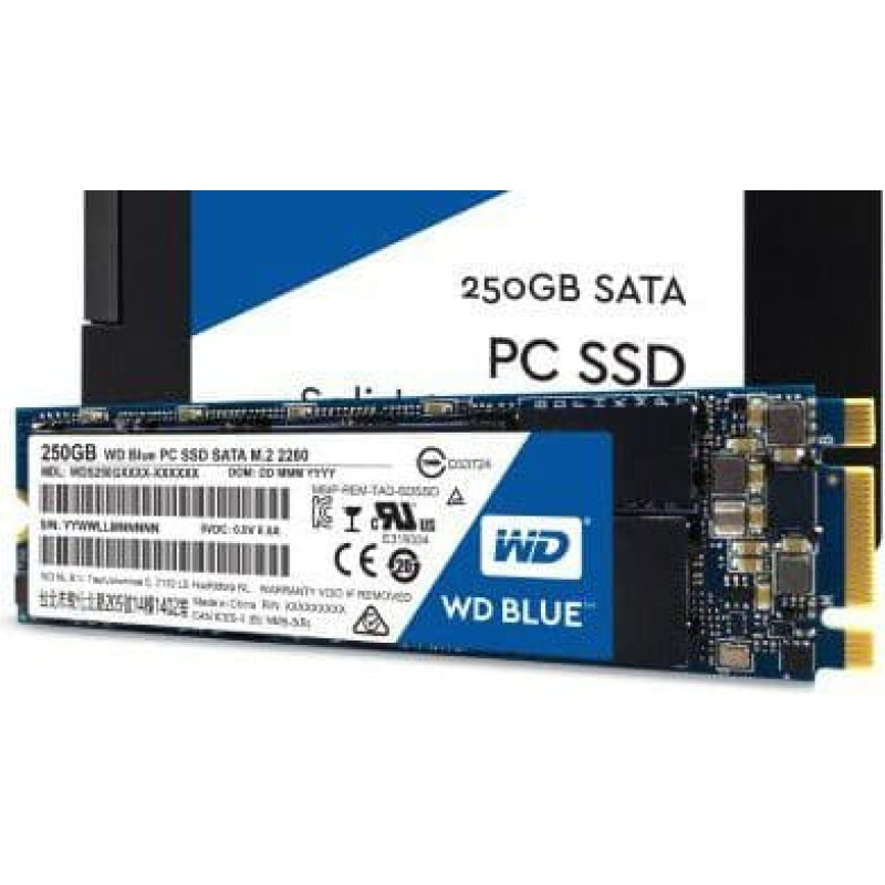 WD Dysk SSD WD Blue 250GB M.2 2280 SATA III (WDS250G1B0B)