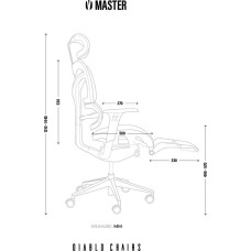 Diablo Chairs Krzesło biurowe Diablo Chairs V-Master Czarno-szare