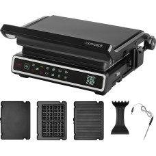 Concept Solution Grill elektryczny Concept Grill ellektryczny z termosondą i płytą do gofr&oacute;w GE3550