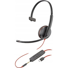 HP Słuchawki HP HP Poly Blackwire C3215 Monaural Headset +Carry Case Bulk