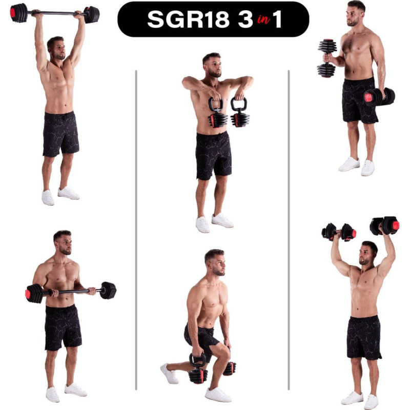HMS &lrm;Hantle SGR18 Pro Set żeliwne 2 x 18 kg
