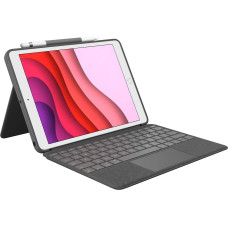 Logitech Logitech Combo Touch - Tastatur und Foliohulle - mit Trackpad - hintergrundbeleuchtet - Apple Smart connector - QWERTZ - Schweiz - Graphite - fur Apple 10.2-inch iPad (7. Generation, 8. Generation, 9. Generation)