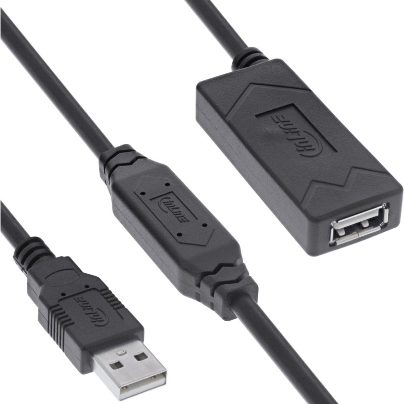 Manhattan Kabel USB Manhattan USB-A - USB-A 20 m Czarny