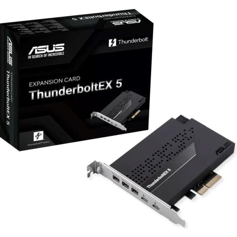 Asus roz&scaron;iřuj&iacute;c&iacute; karta ThunderboltEX 5, PCIe 4.0x4, 2xThunderbolt 5, 3x Mini-DP