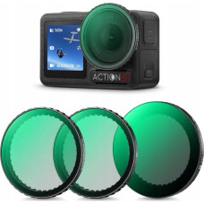 K&F Zestaw Filtr&oacute;w 3w1 Pl + Nd2-32 + Black Diffusion 1/4 Do Dji Osmo Action 3 4 5 Pro / Sku.2360