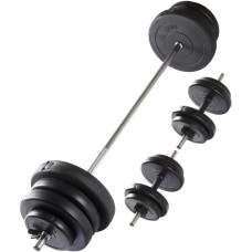 Noname VIRTUFIT REGULOWANY ZESTAW SZTANGI I HANTLE - 60.5 KG - CZARNY