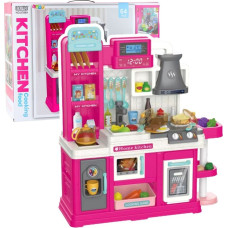 Leantoys Kuchnia Dla Dzieci Obieg wody, zmiana koloru żywności, para r&oacute;żowa 64 el.