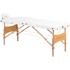 Activeshop St&oacute;ł składany do masażu drewniany Balance Lux 3 segmentowy 190x70 biały